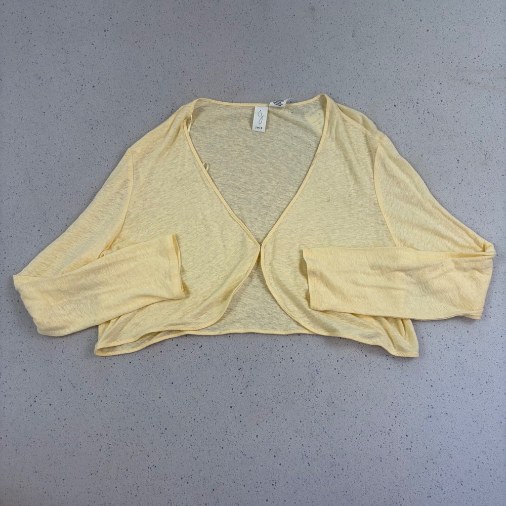 Joie Womens Shrug Bolero 8 Pale Yellow Coastal Grandmother Quiet‎ Luxury NWT